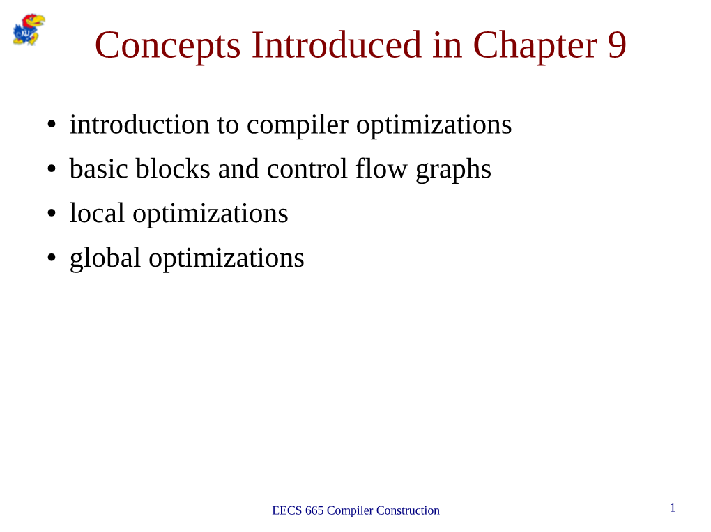 Concepts Introduced in Chapter 9