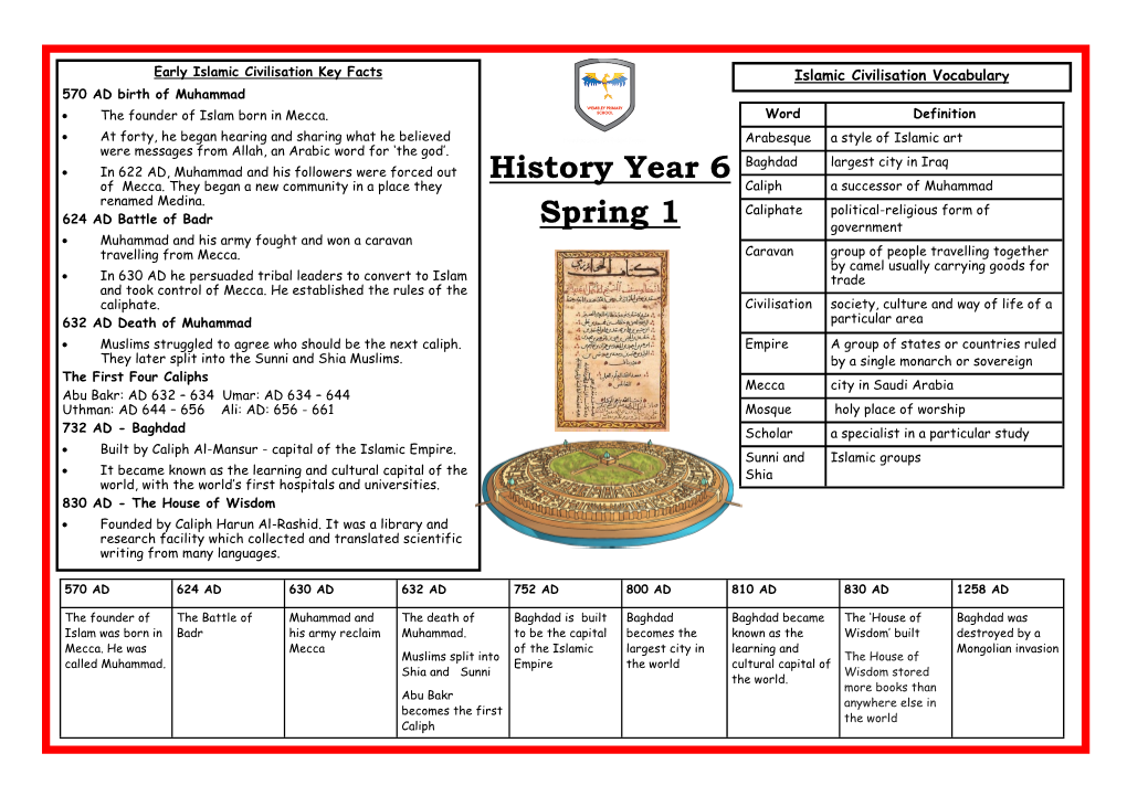 History Year 6 Spring 1