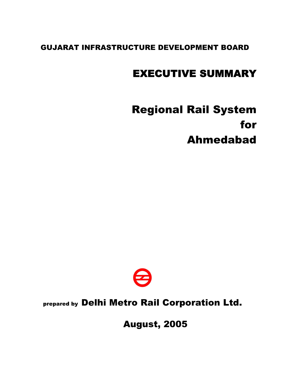 Regional Rail System for Ahm Edabad