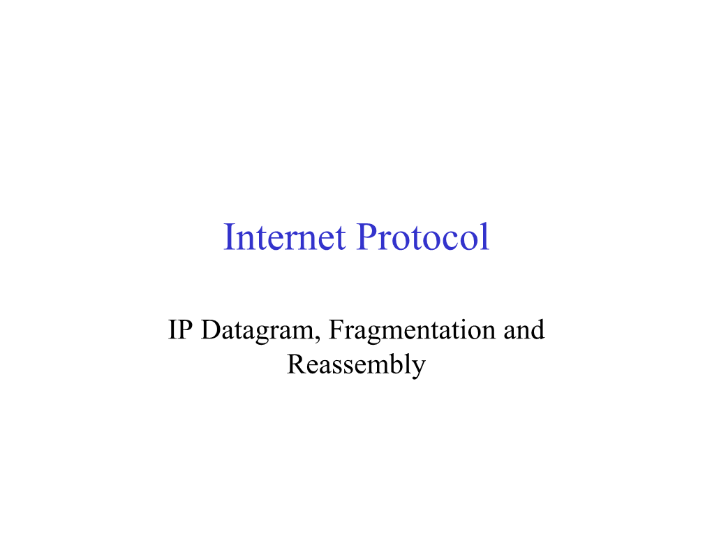 Internet Protocol