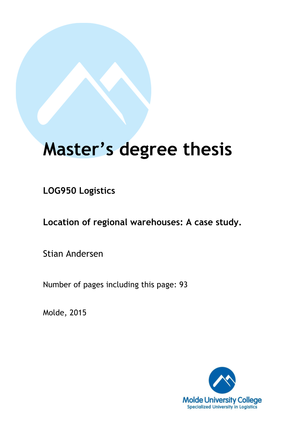 Master's Degree Thesis