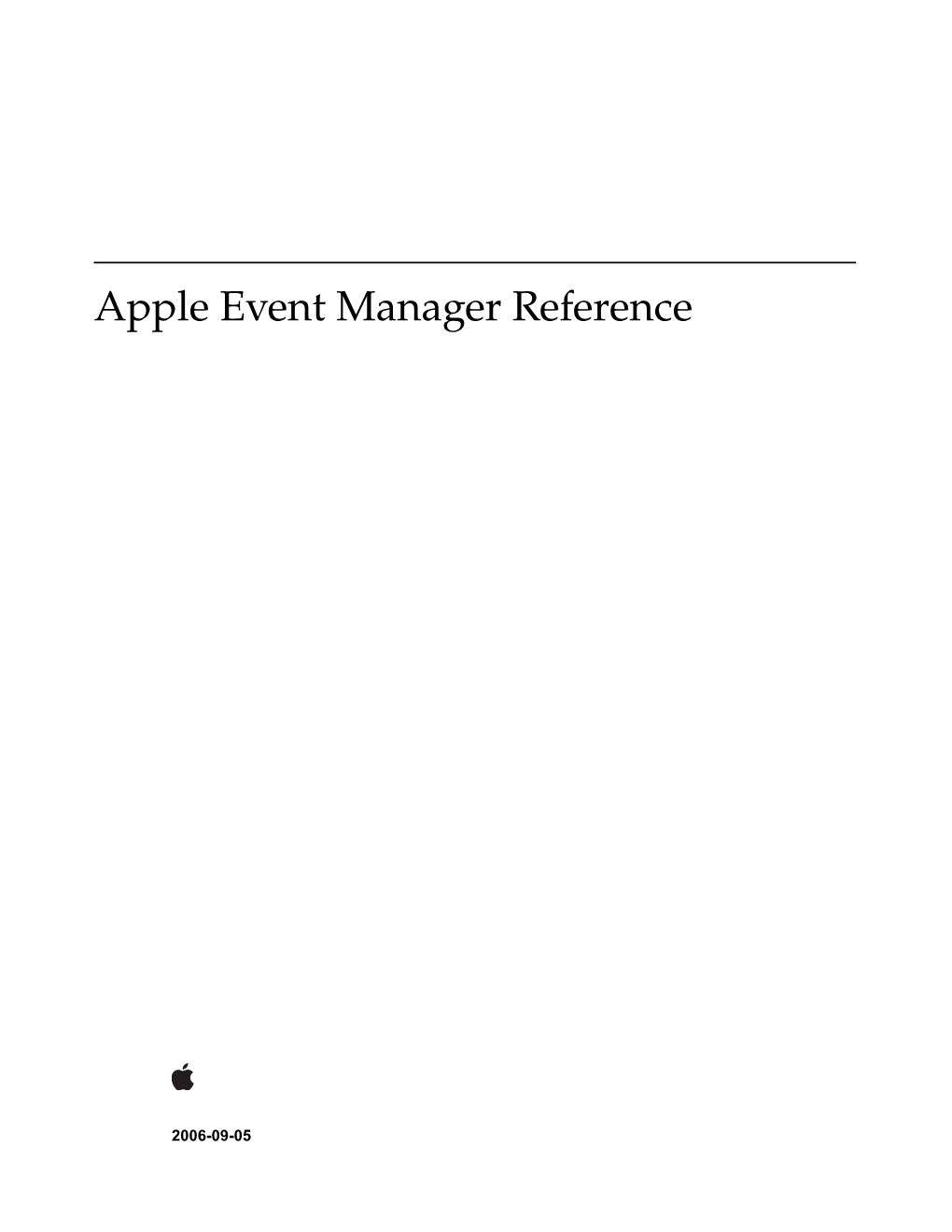 Apple Event Manager Reference