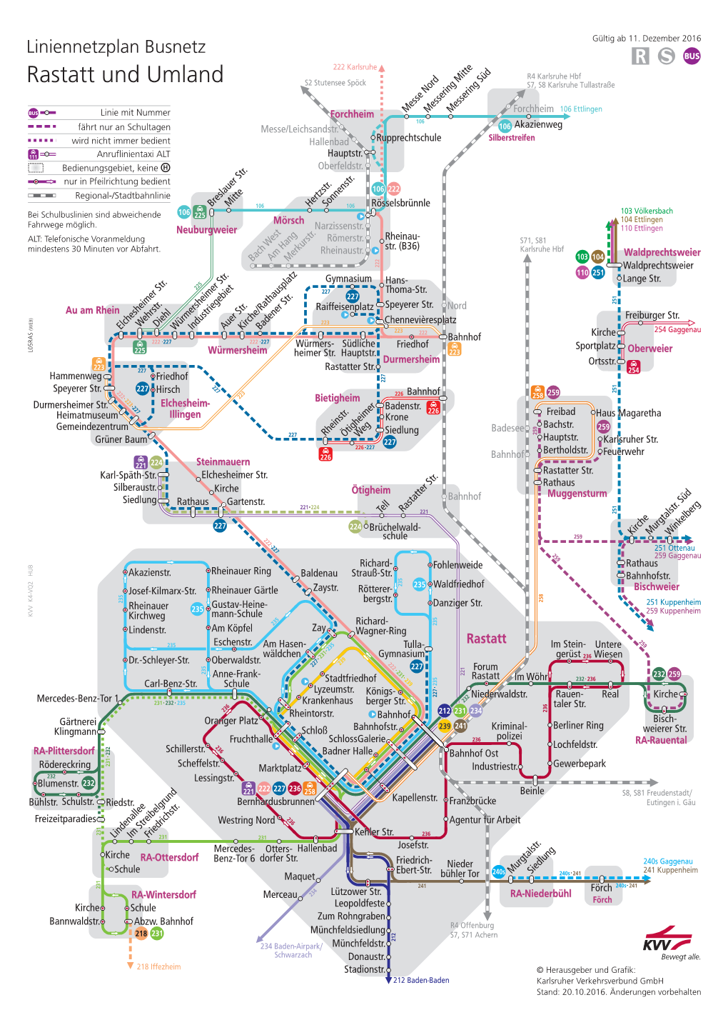 Rastatt Und Umland S2 Stutensee Spöck S7, S8 Karlsruhe Tullastraße