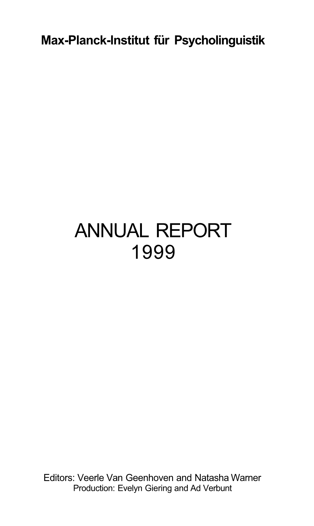 Annual Report 1999