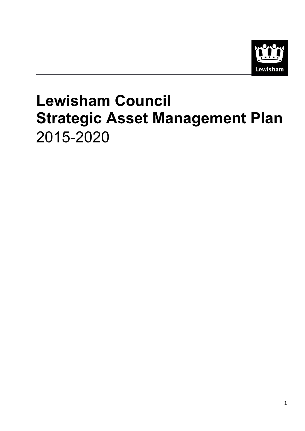 Strategic Asset Management Plan 2015-20