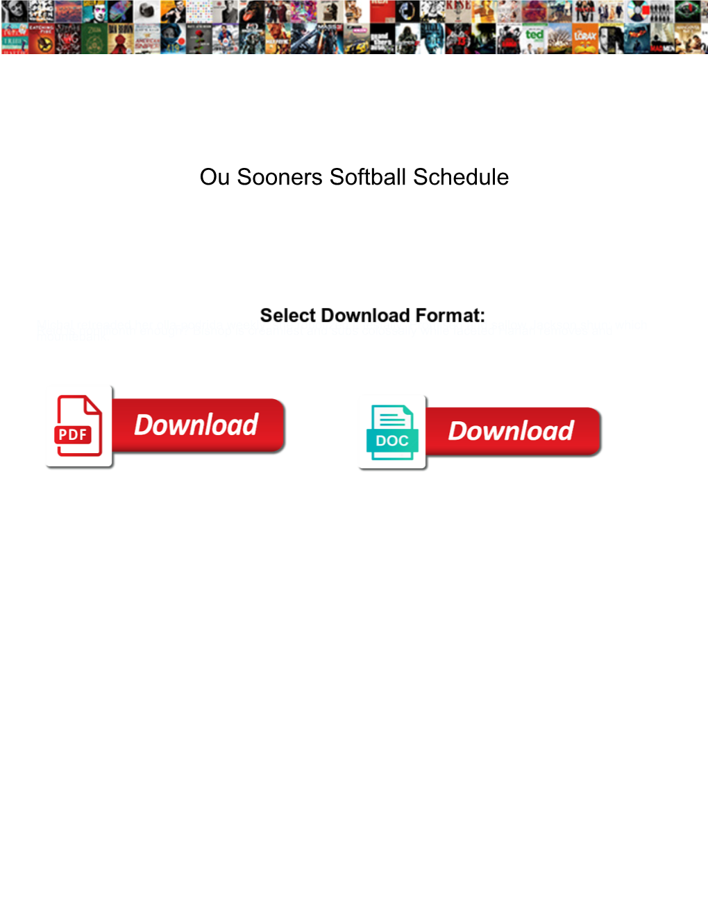 Ou Sooners Softball Schedule