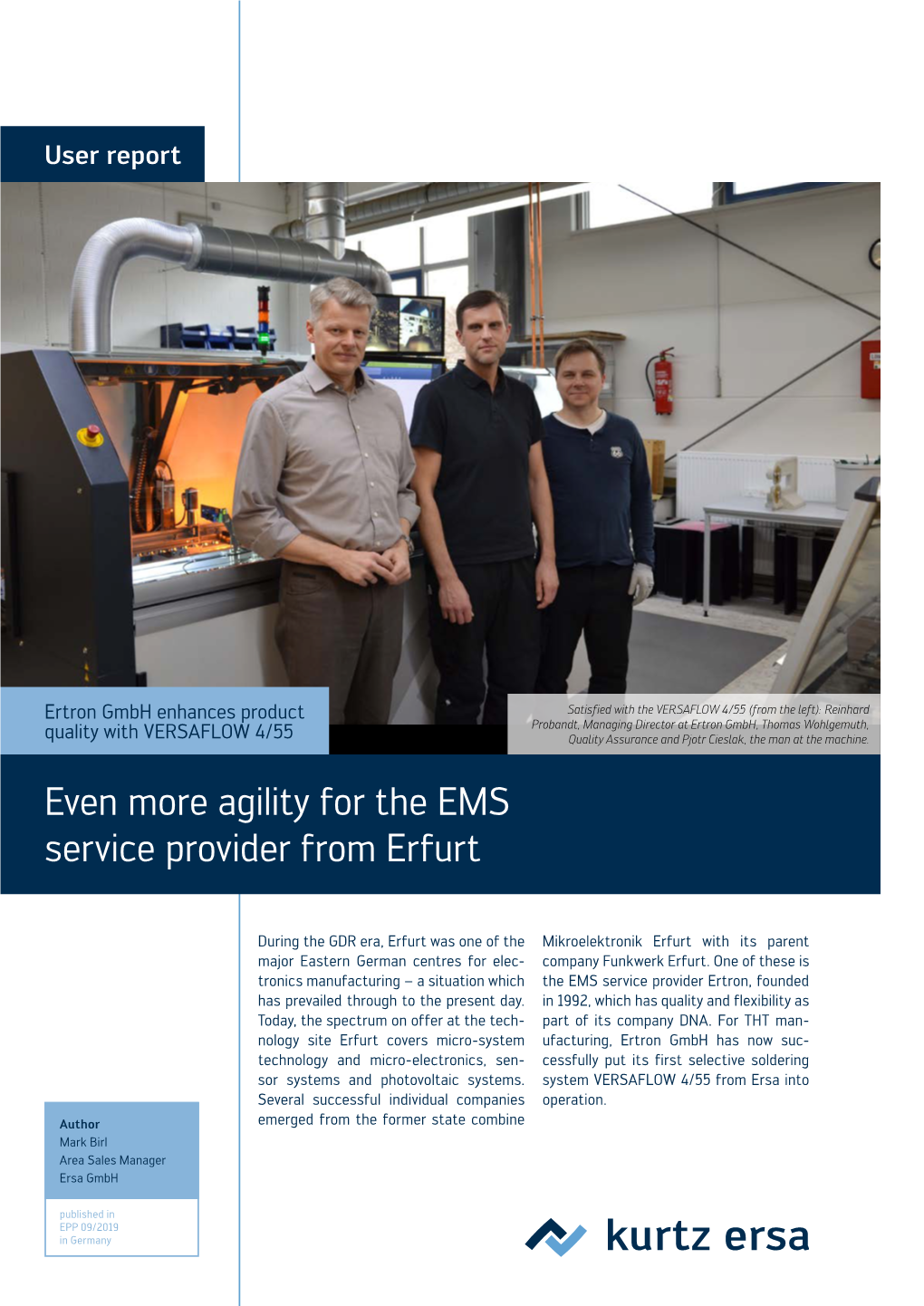 Even More Agility for the EMS Service Provider from Erfurt