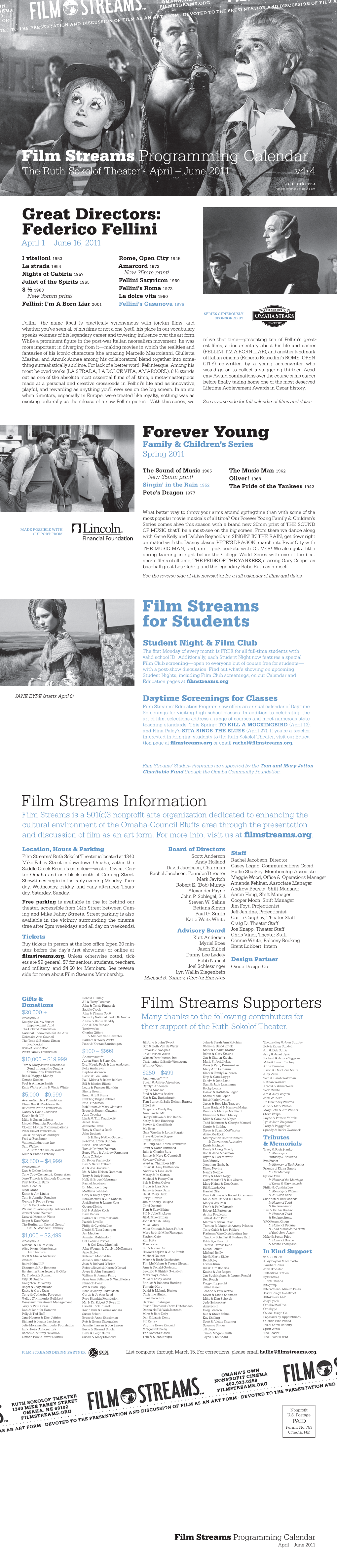 Film Streams Programming Calendar the Ruth Sokolof Theater