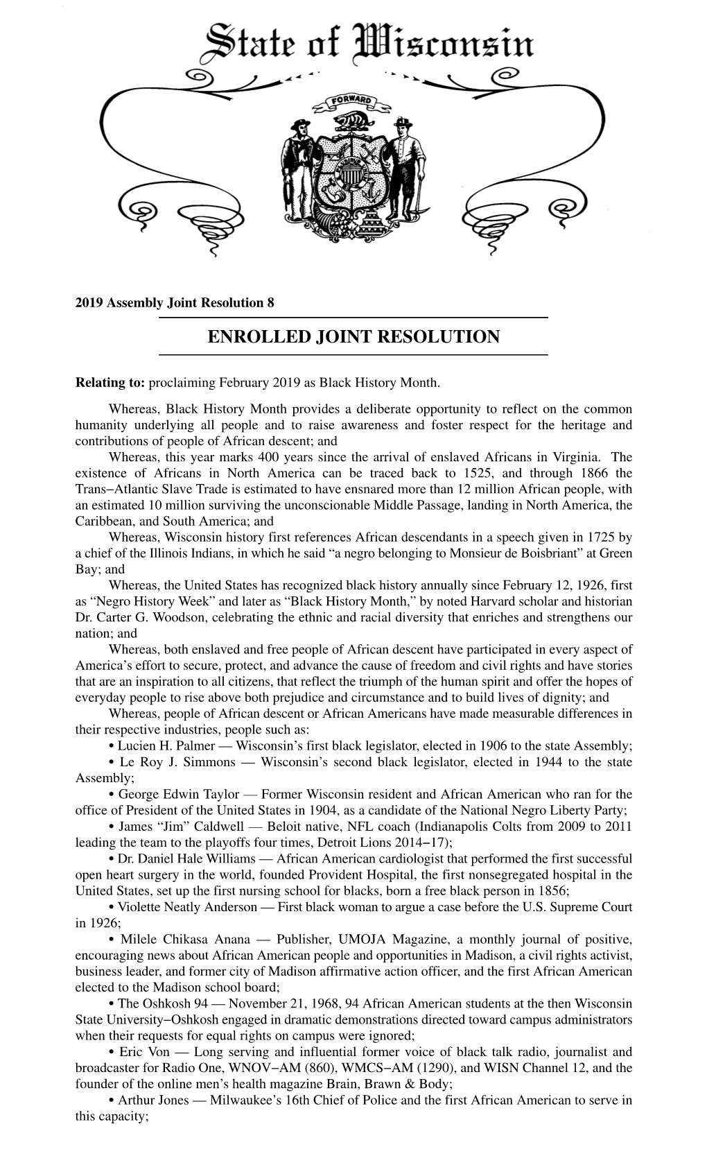 Enrolled Joint Resolution