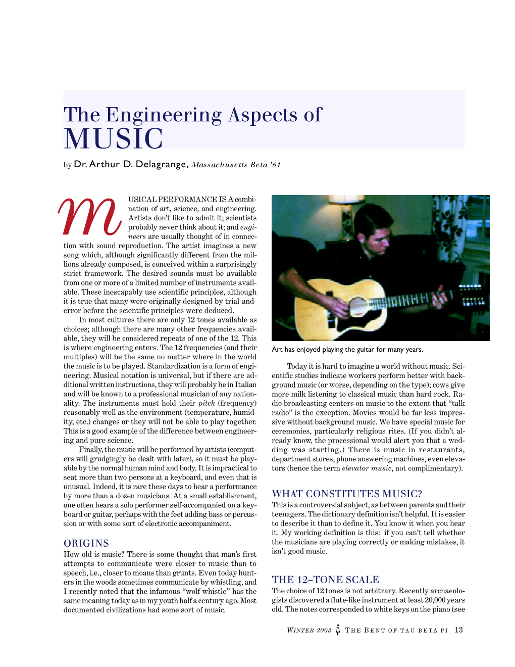 The Engineering Aspects of MUSIC by Dr