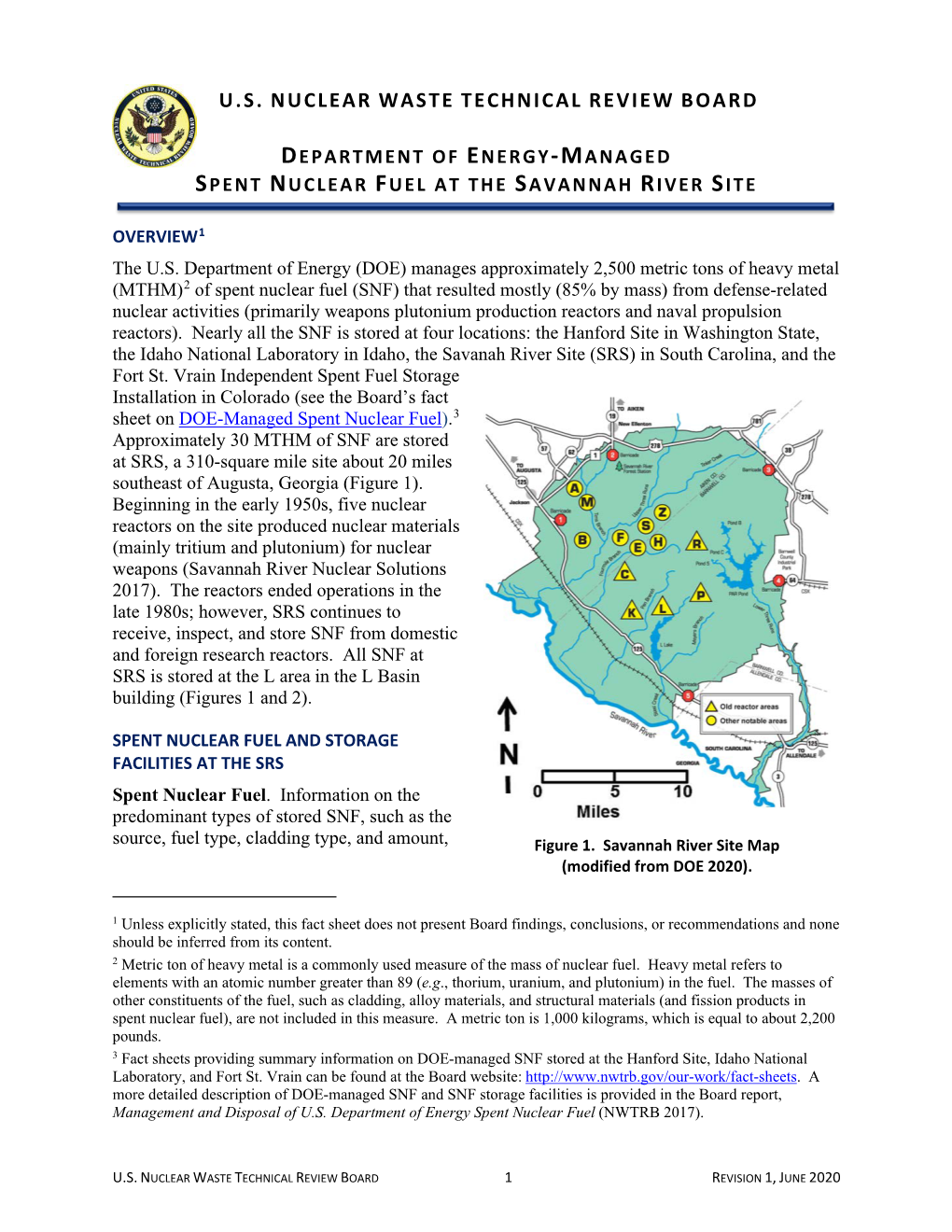 Department of Energy-Managed Spent Nuclear Fuel at the Savannah River Site