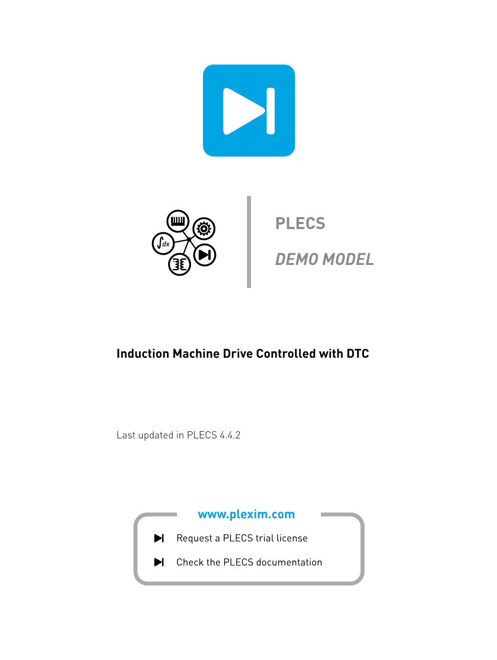 PLECS DEMO MODEL Induction Machine Drive Controlled