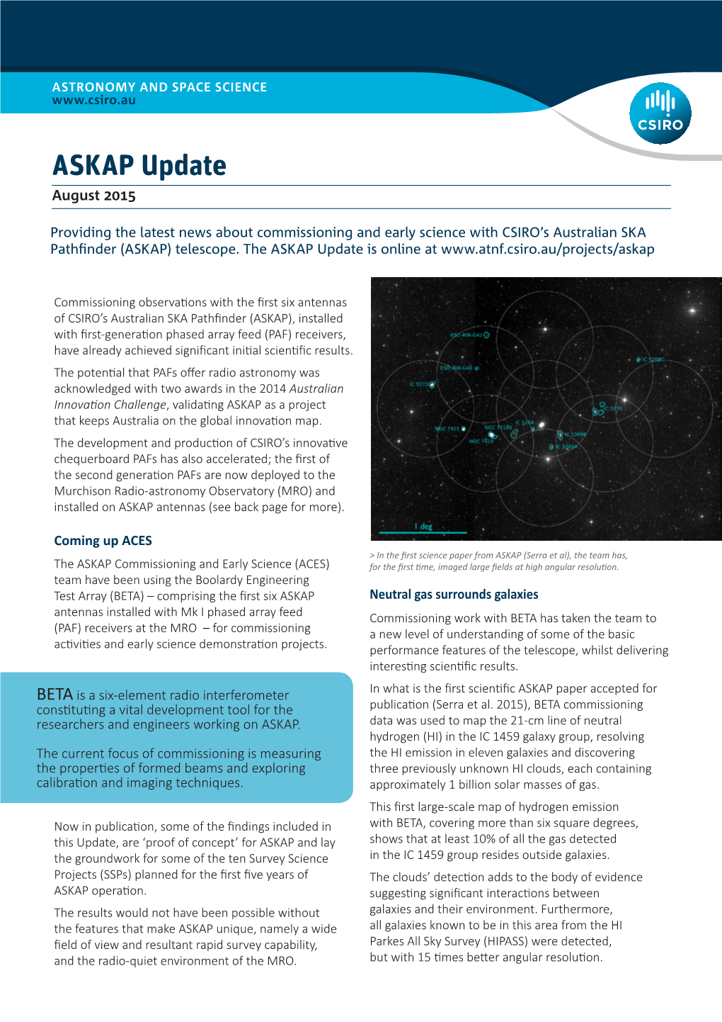 ASKAP Update August 2015