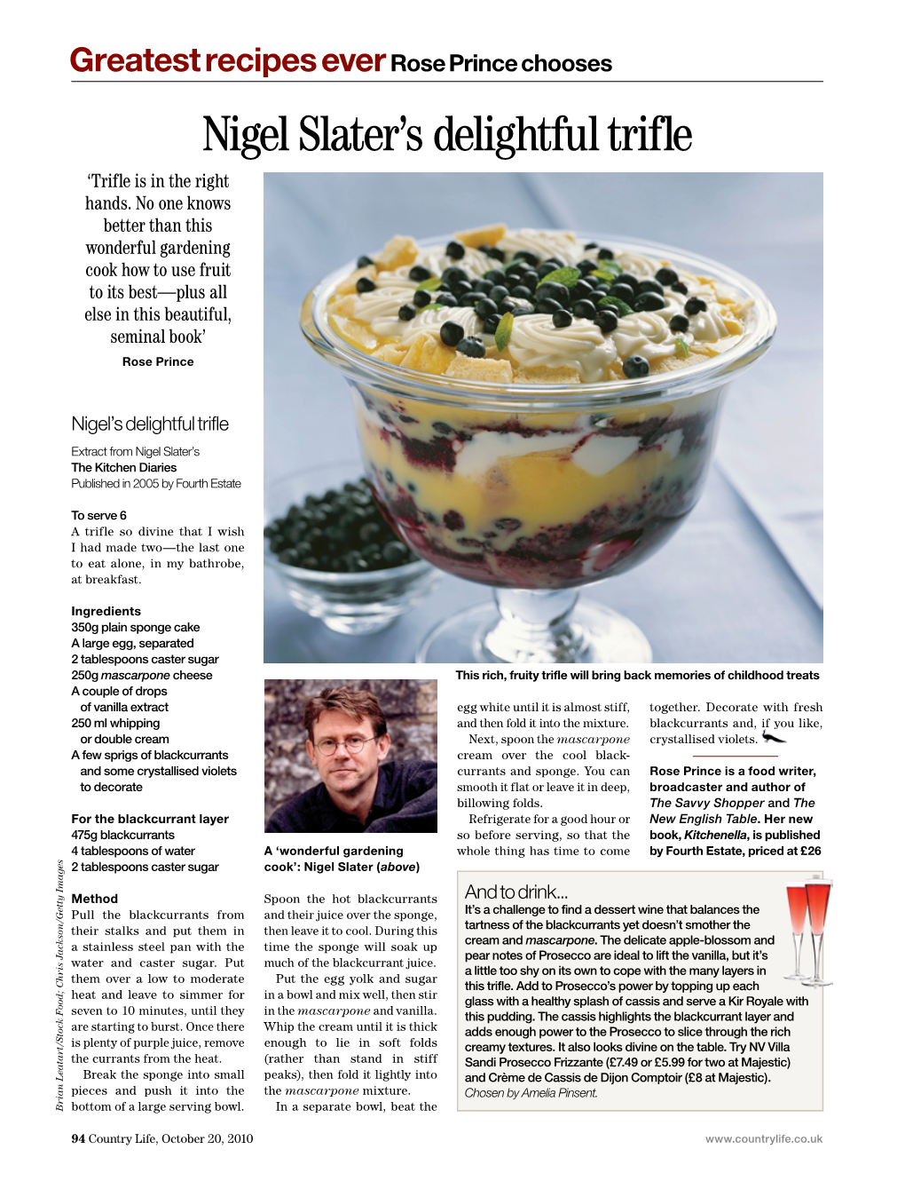 Nigel Slater's Delightful Trifle