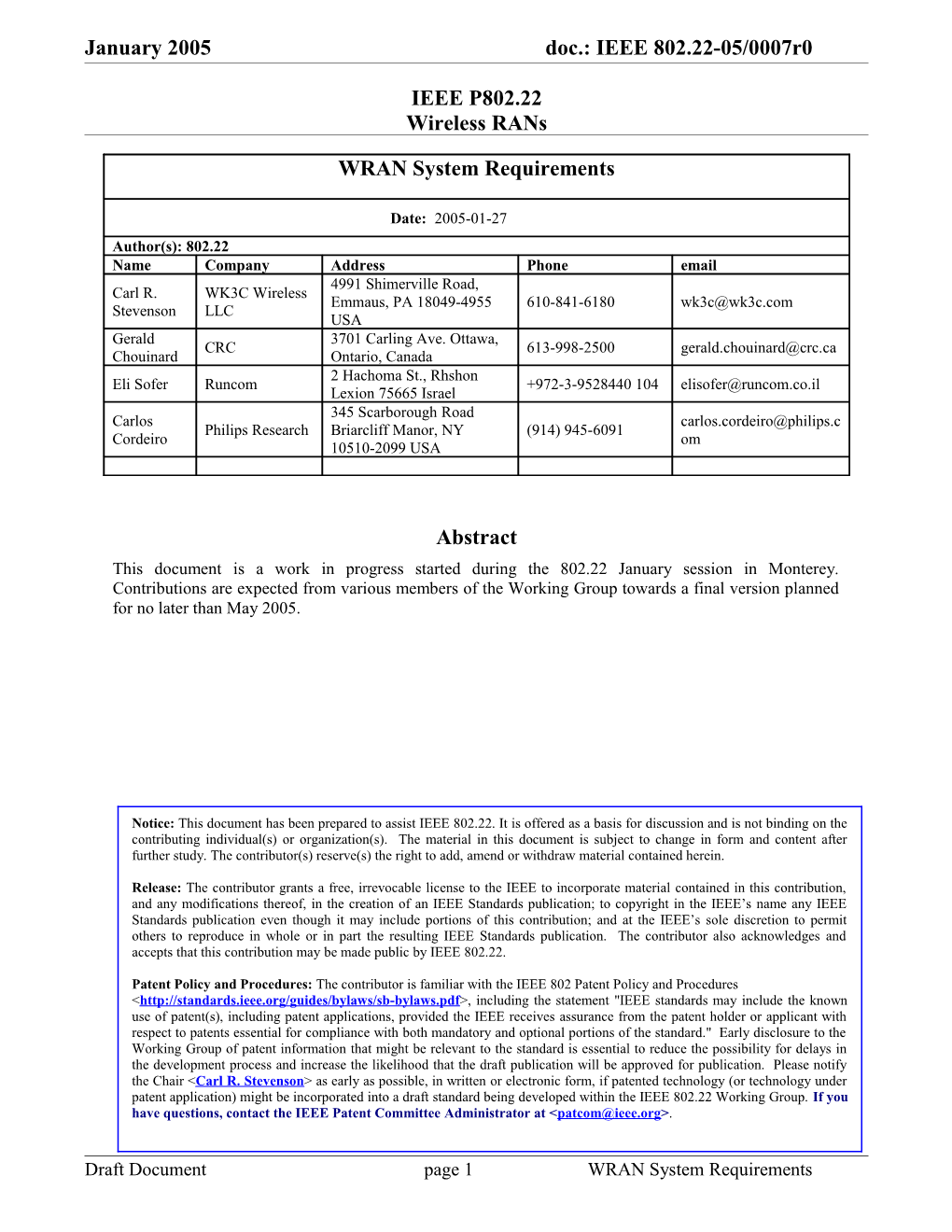 Requirement: Operate Over Specific Channel Models: See Appendix C