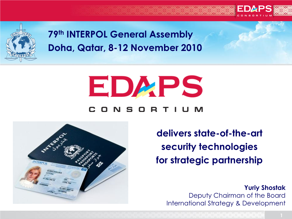 EDAPS Consortium – a Corporate Structure Created to Deliver Turnkey E-Government Solutions