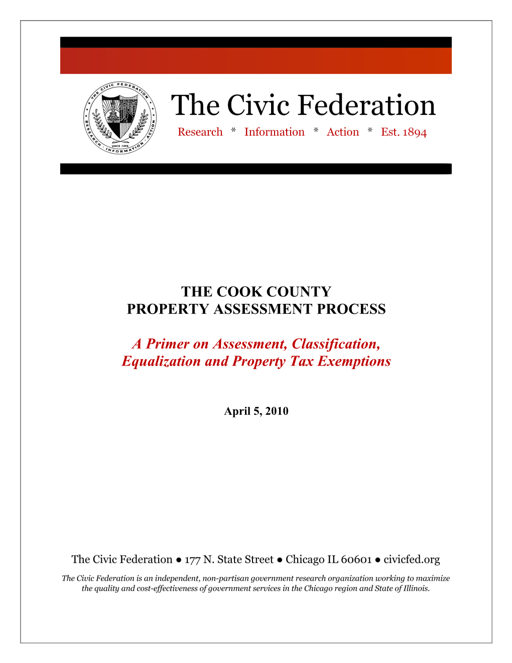 Primer on the Cook County Property Tax Assessment Process