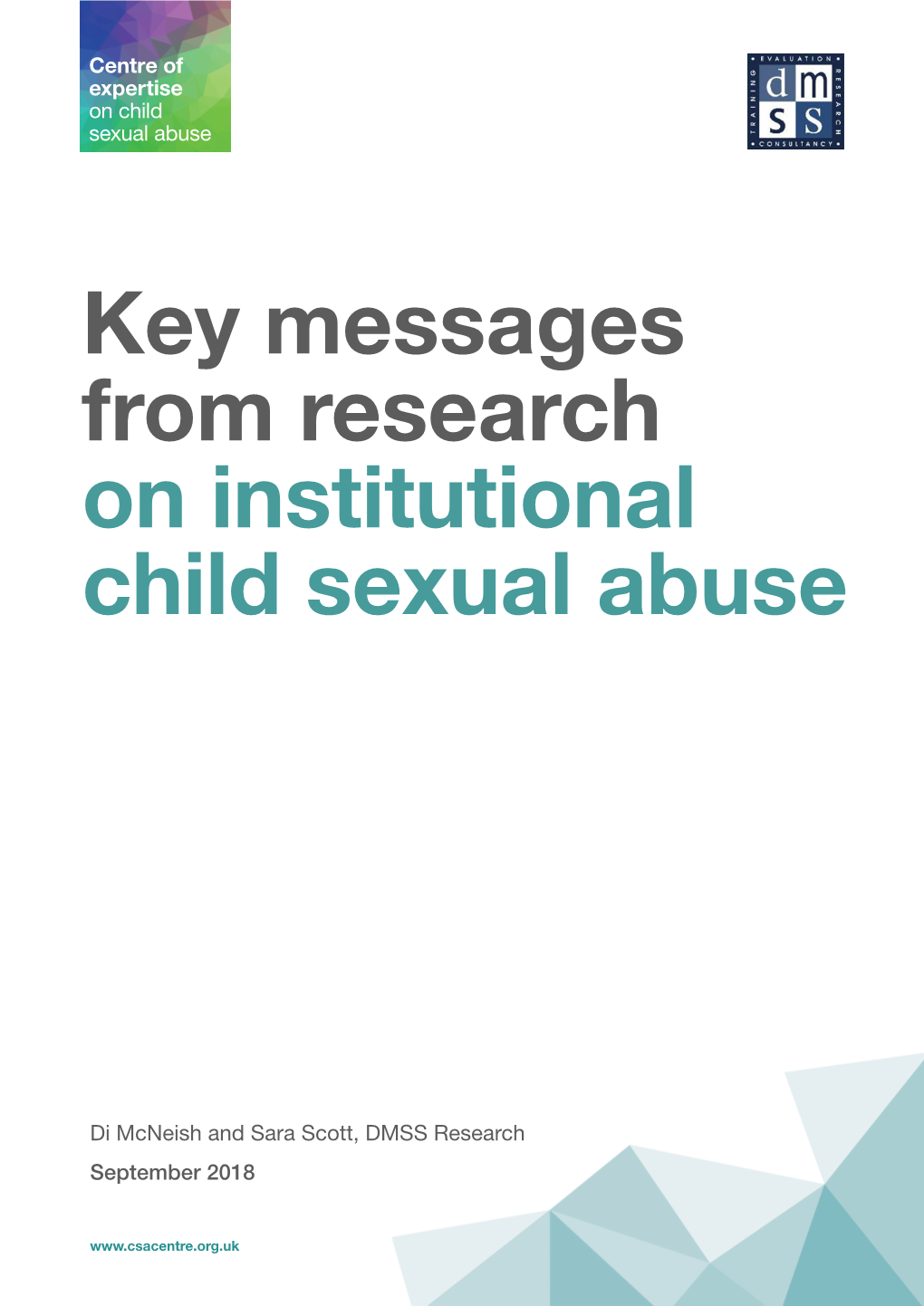 Key Messages from Research on Institutional Child Sexual Abuse