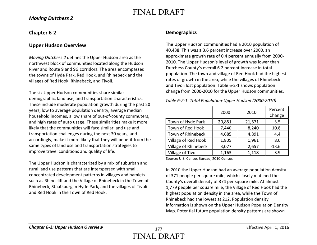 FINAL DRAFT FINAL DRAFT Moving Dutchess 2