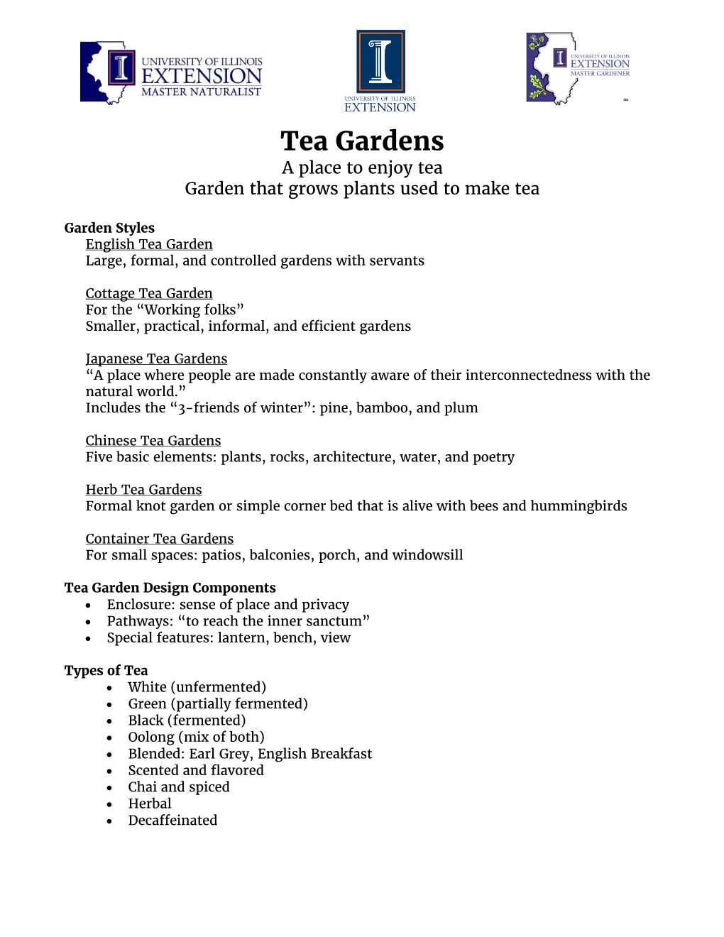 Tea Gardens a Place to Enjoy Tea Garden That Grows Plants Used to Make Tea