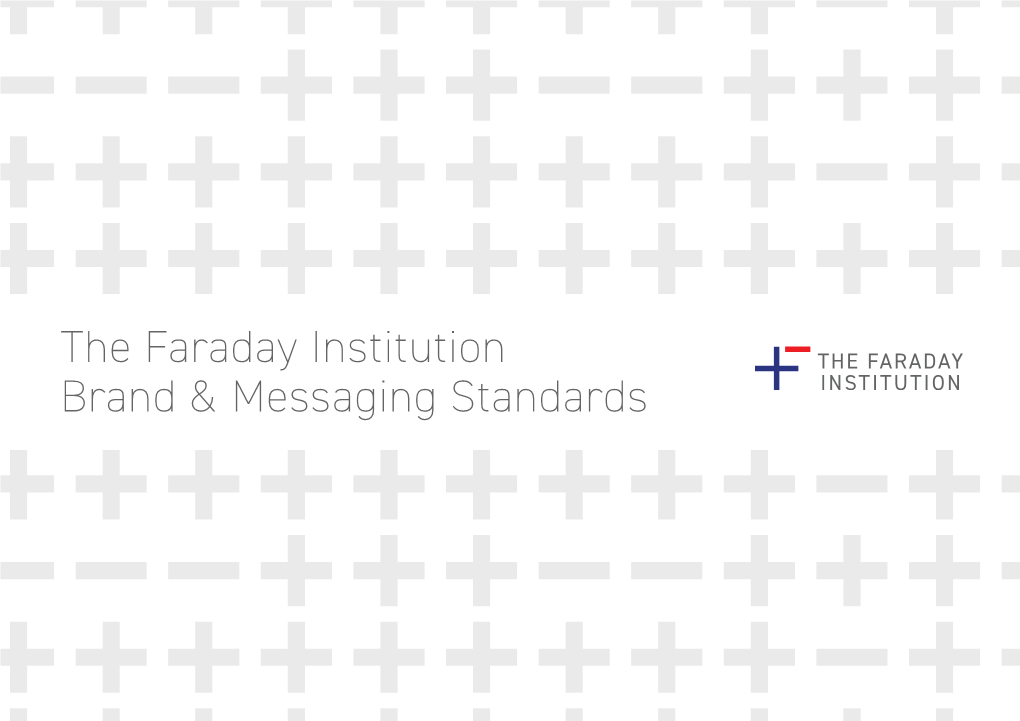 The Faraday Institution Brand & Messaging Standards