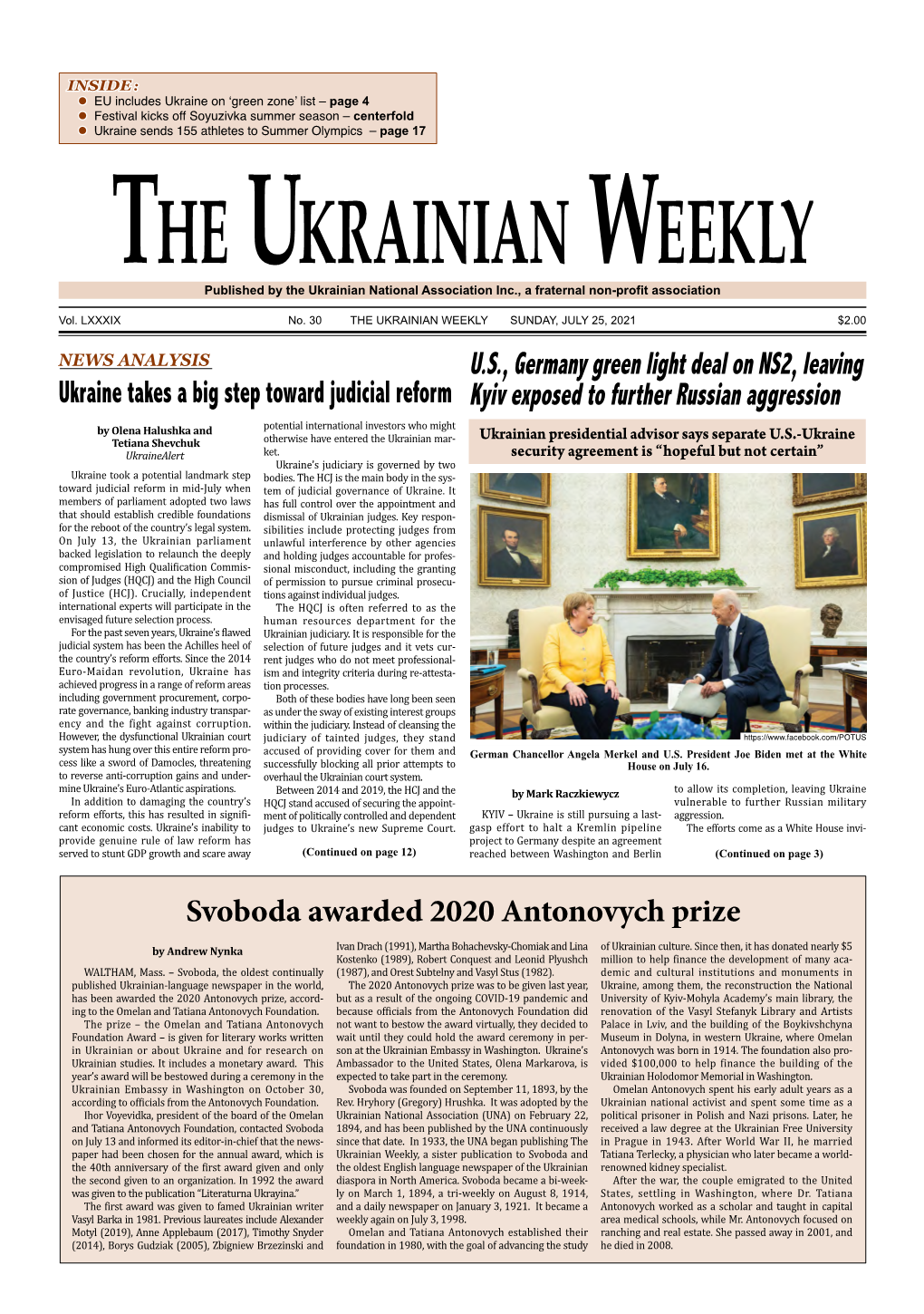 The Ukrainian Weekly, 2021