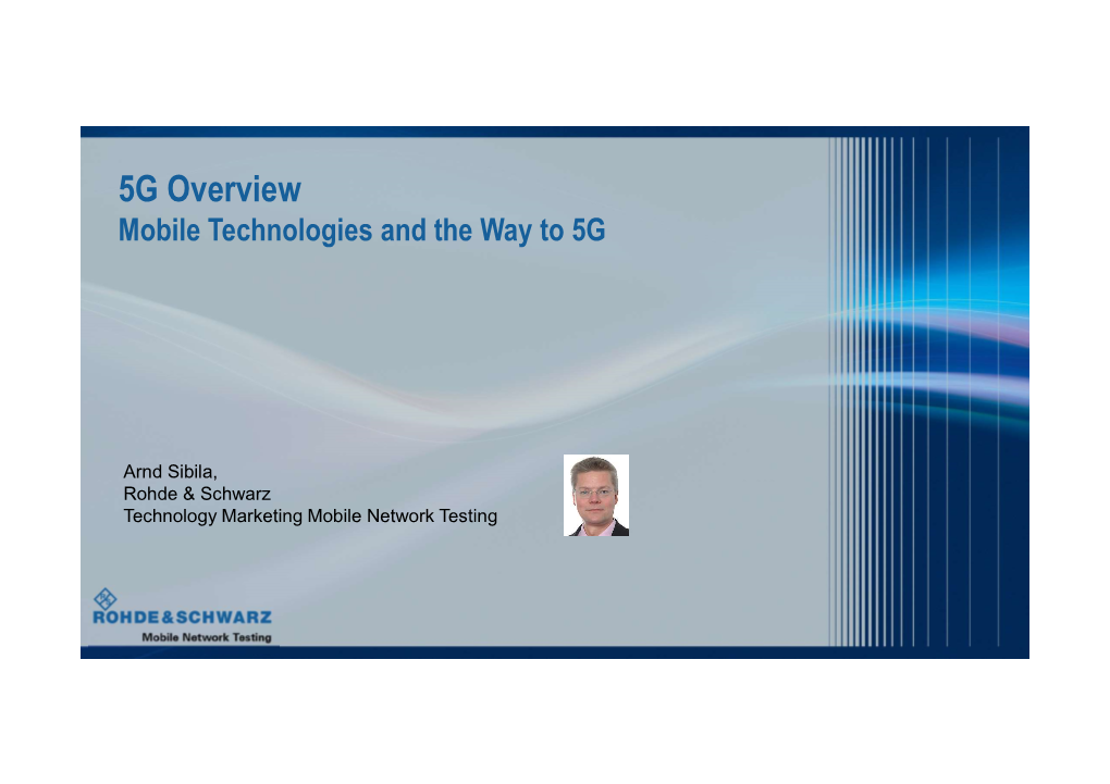 5G Overview Mobile Technologies and the Way to 5G