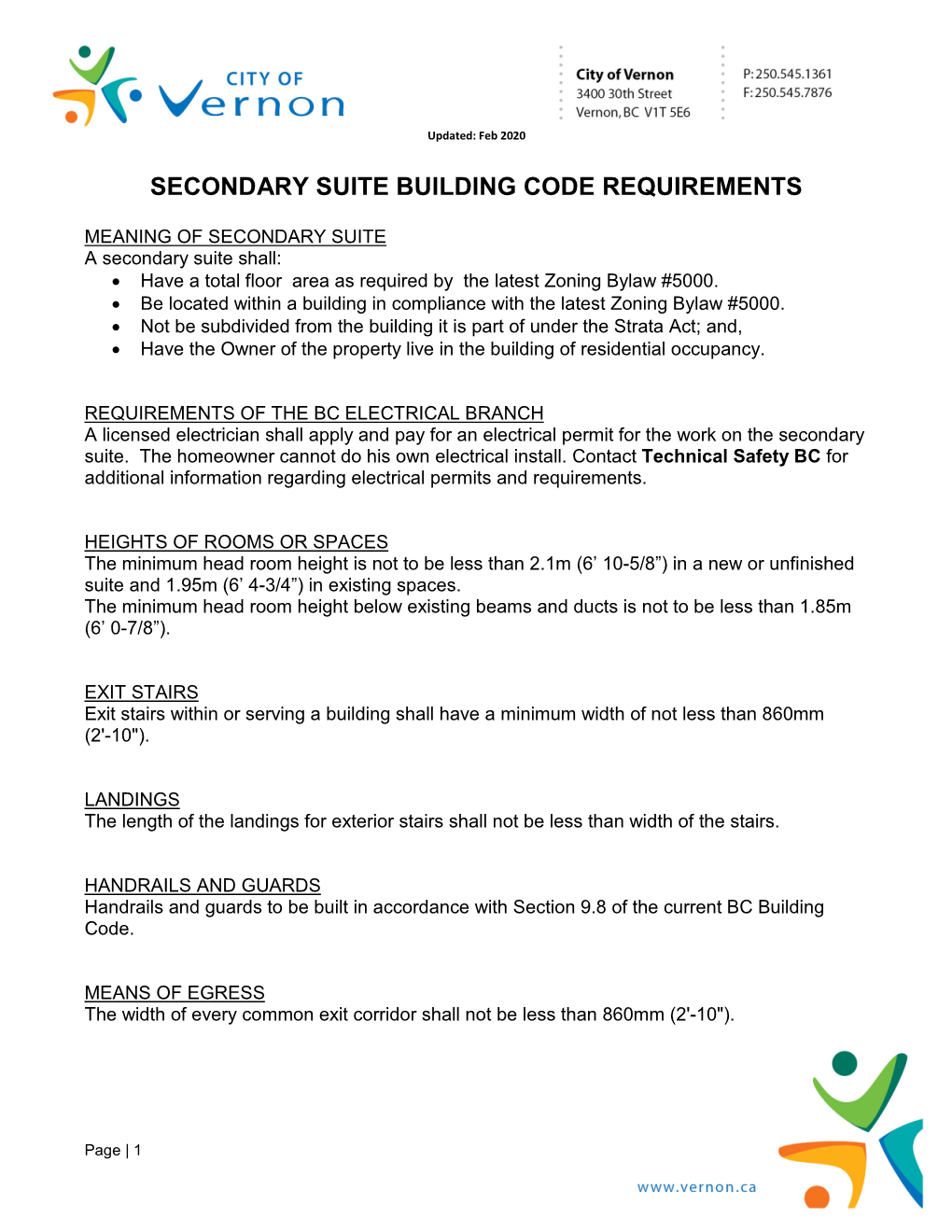 BCBC 2018 Revision 2 Secondary Suite Building Code Requirements