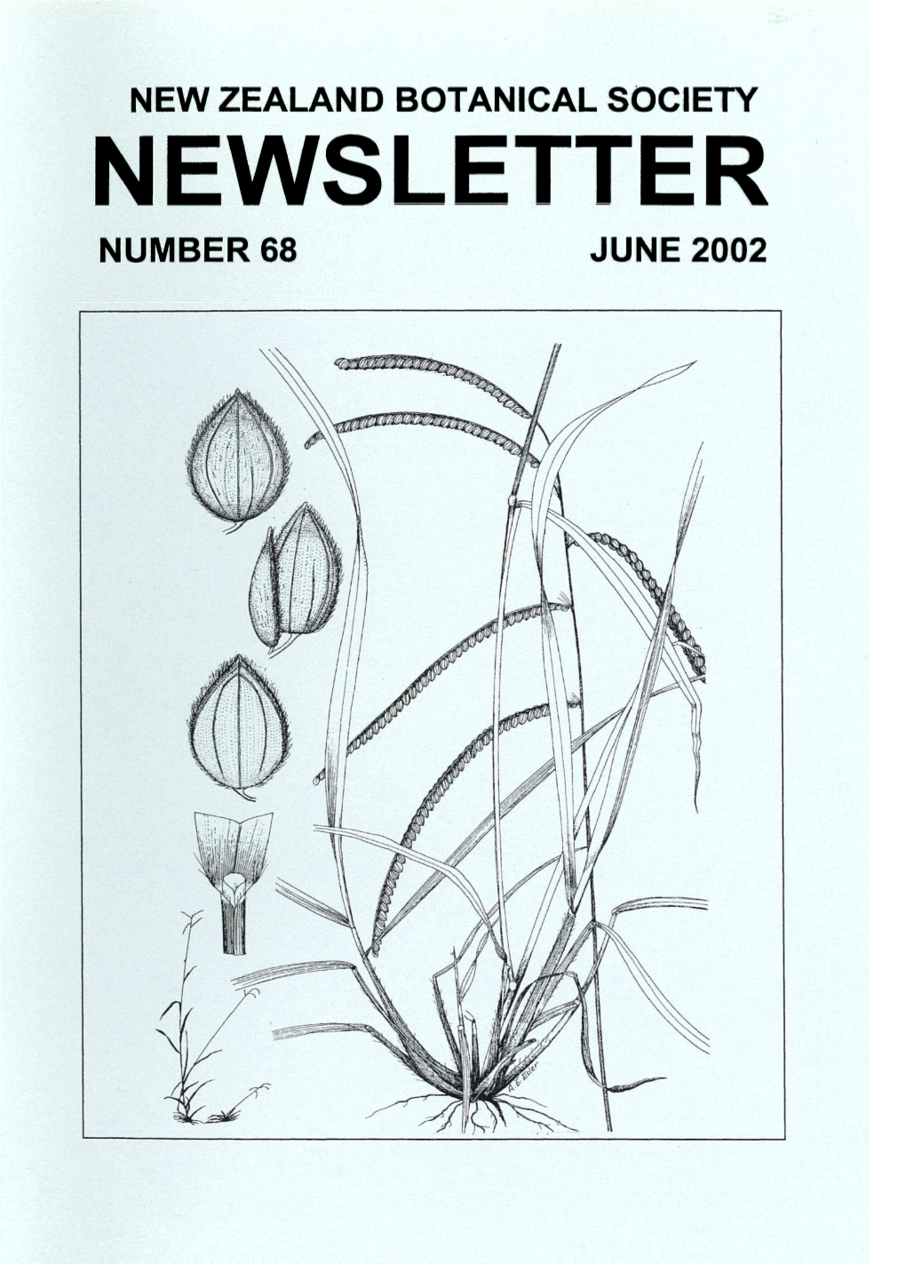 NEWSLETTER NUMBER 68 JUNE 2002 New Zealand Botanical Society