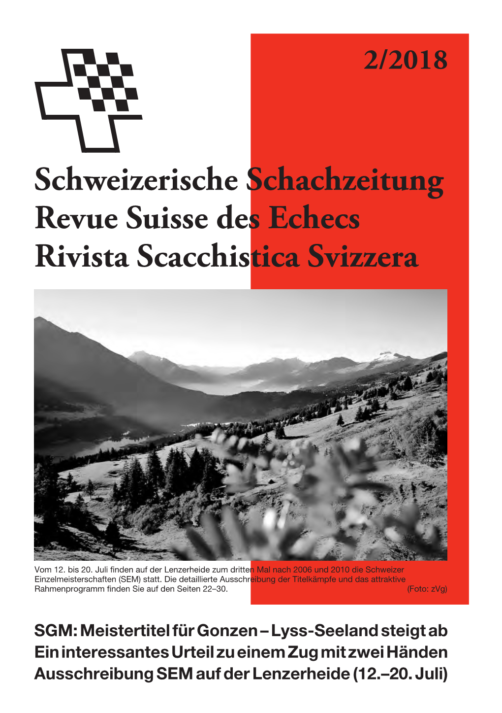 Schweizerische Schachzeitung Revue Suisse Des Echecs Rivista Scacchistica Svizzera