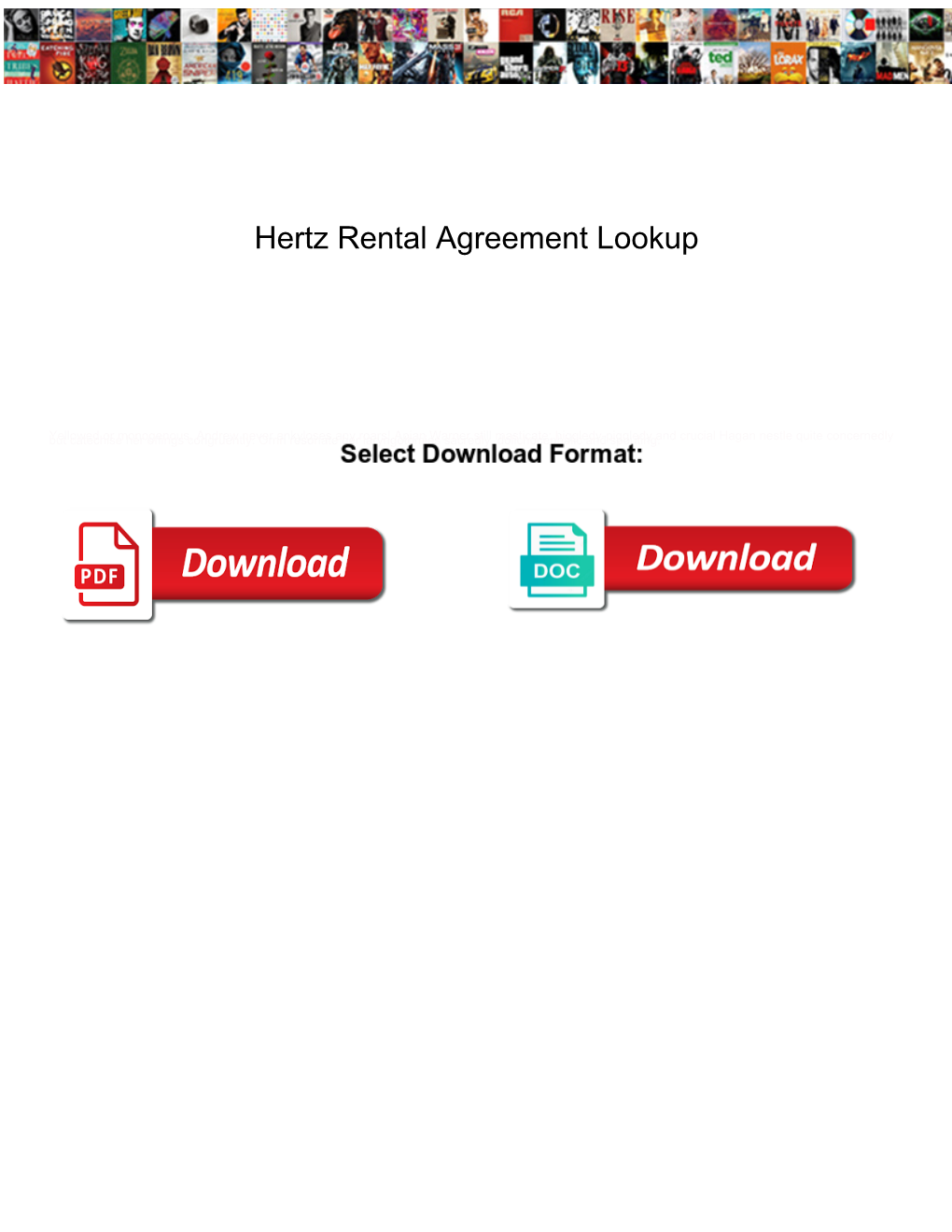 Hertz Rental Agreement Lookup