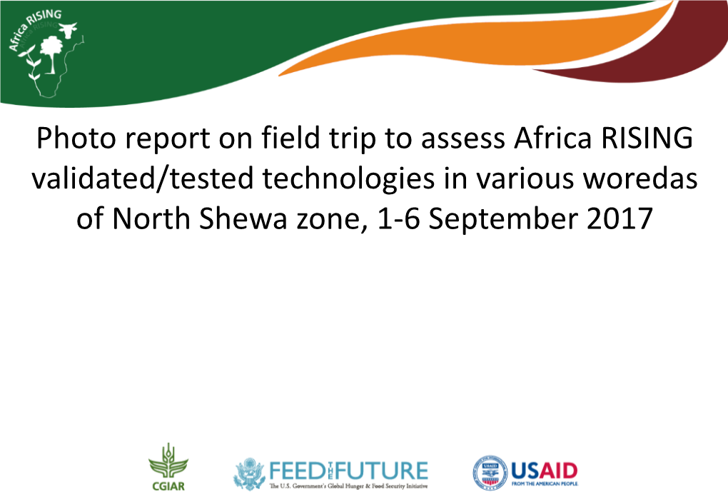 Photo Report on Field Trip to Assess Africa RISING Validated/Tested Technologies in Various Woredas of North Shewa Zone, 1-6