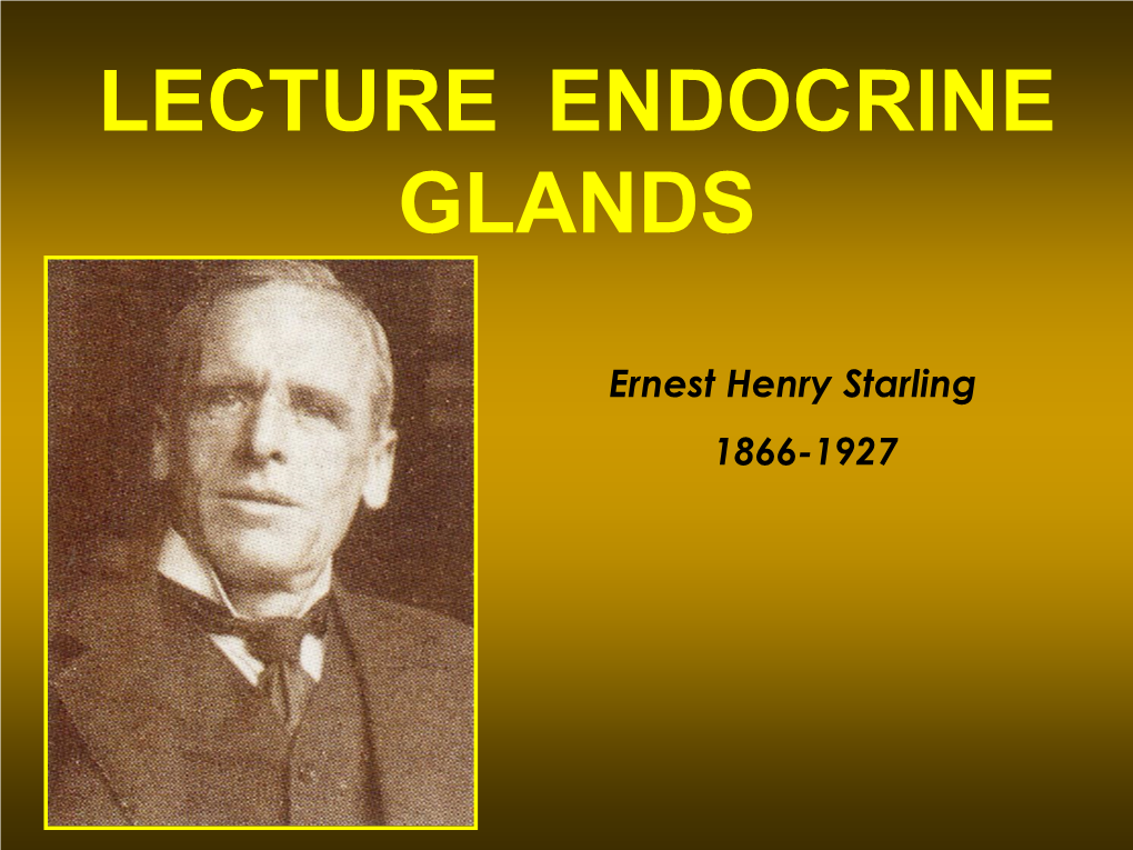 Lecture Endocrine Glands