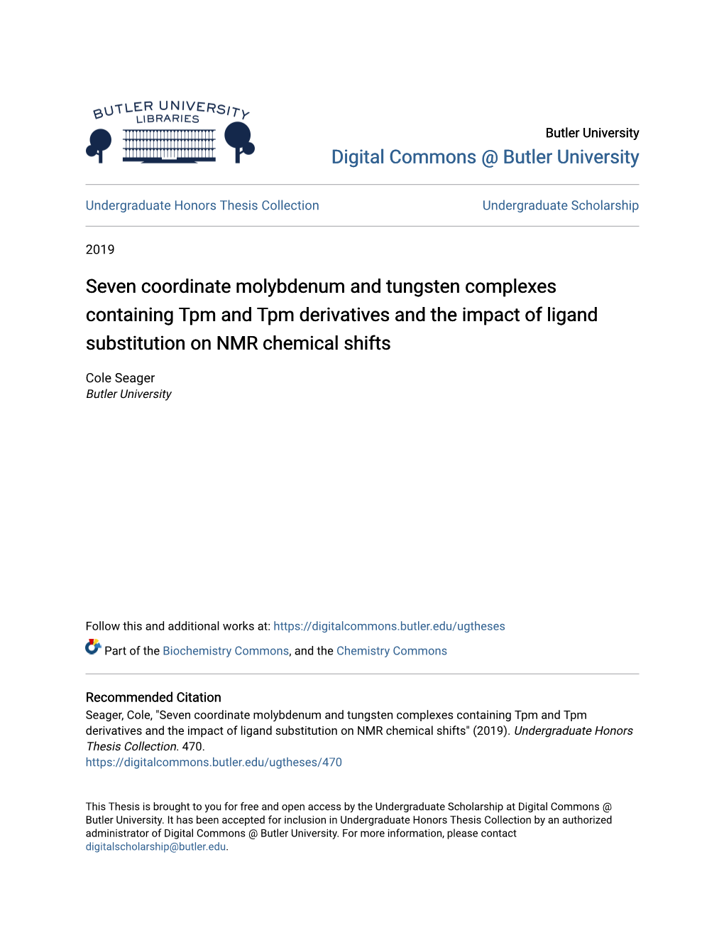 Seven Coordinate Molybdenum and Tungsten Complexes Containing Tpm and Tpm Derivatives and the Impact of Ligand Substitution on NMR Chemical Shifts