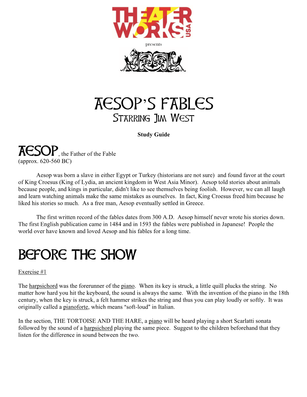 Aesop's Fables II with Jim West Study Guide