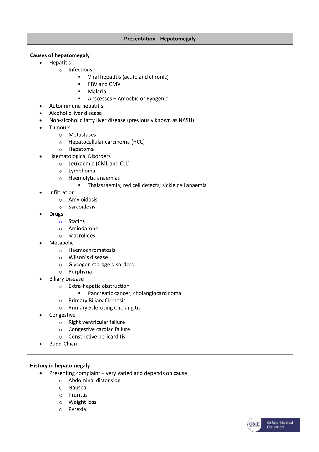 Hepatomegaly