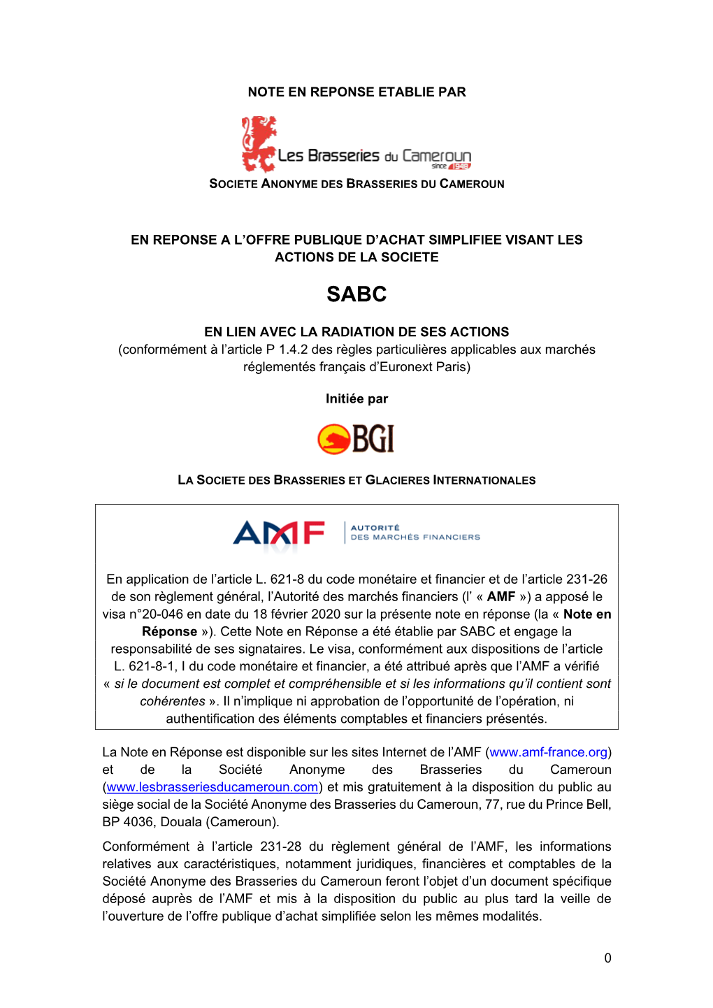 Note En Réponse SABC