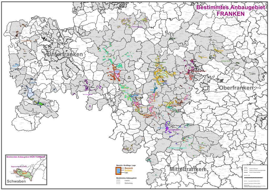 Schwaben Württemberg Kartographie: Regierung Von Unterfranken, W