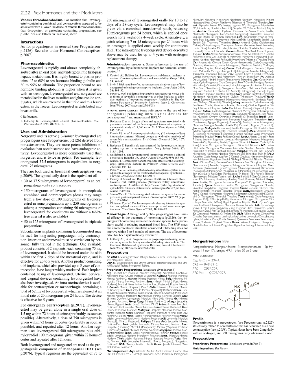 2122 Sex Hormones and Their Modulators Venous Thromboembolism