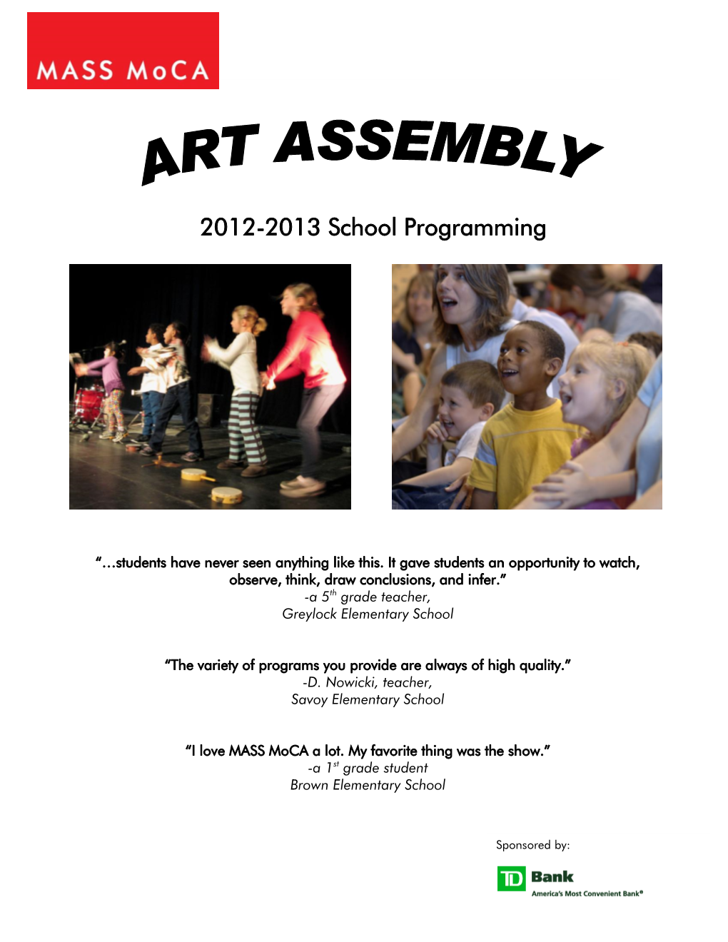 2012-2013 School Programming