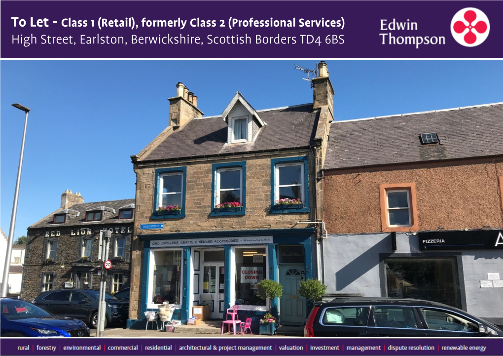 High Street, Earlston, Berwickshire, Scottish Borders TD4 6BS