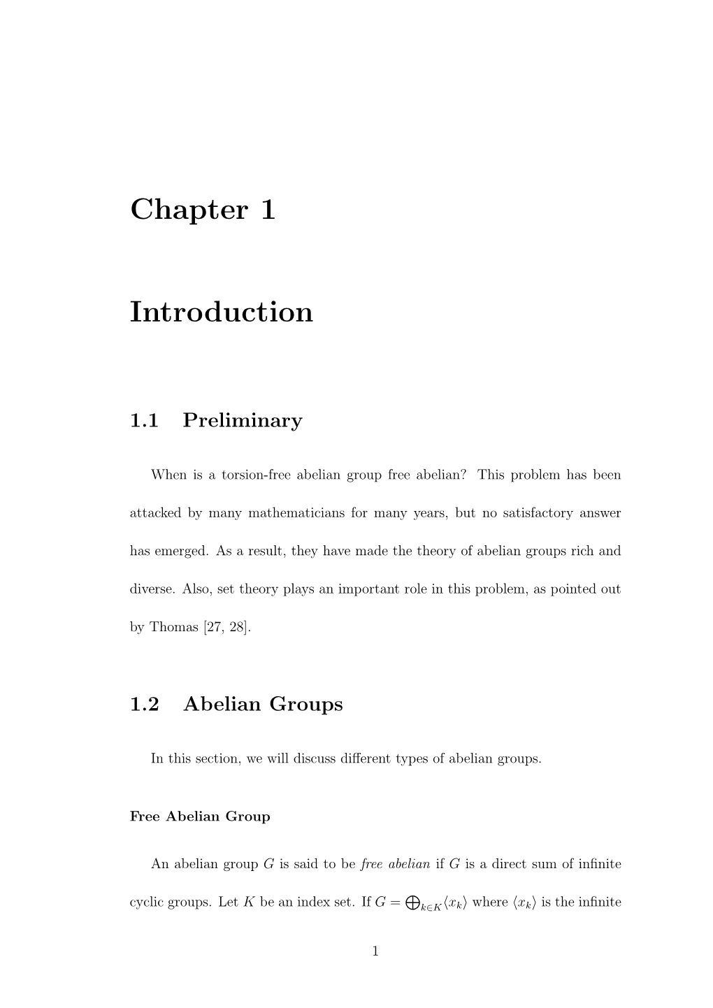 Chapter 1 Introduction