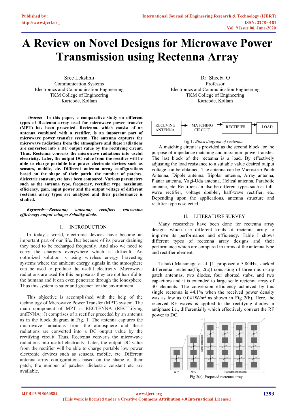 A Review on Novel Designs for Microwave Power Transmission Using Rectenna Array