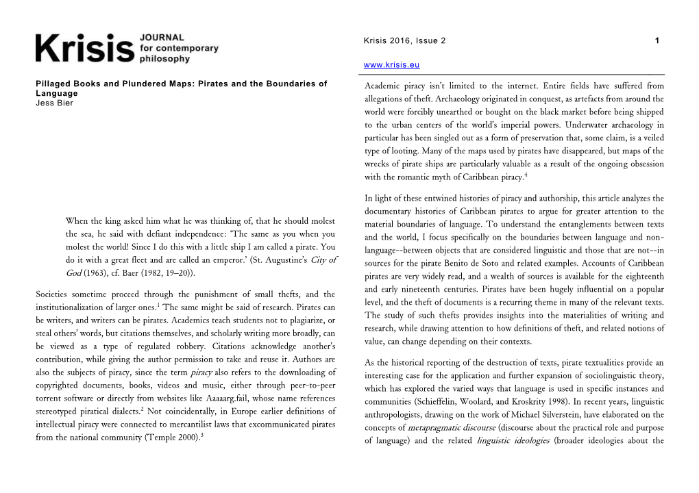 Concepts of Metapragmatic Discourse (Discourse About the Practical Role and Purpose 3 from the National Community (Temple 2000)