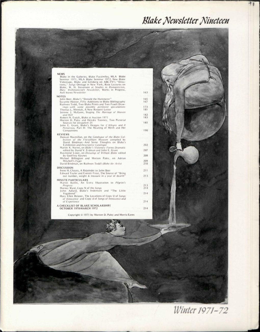 Issue of Blake Studies