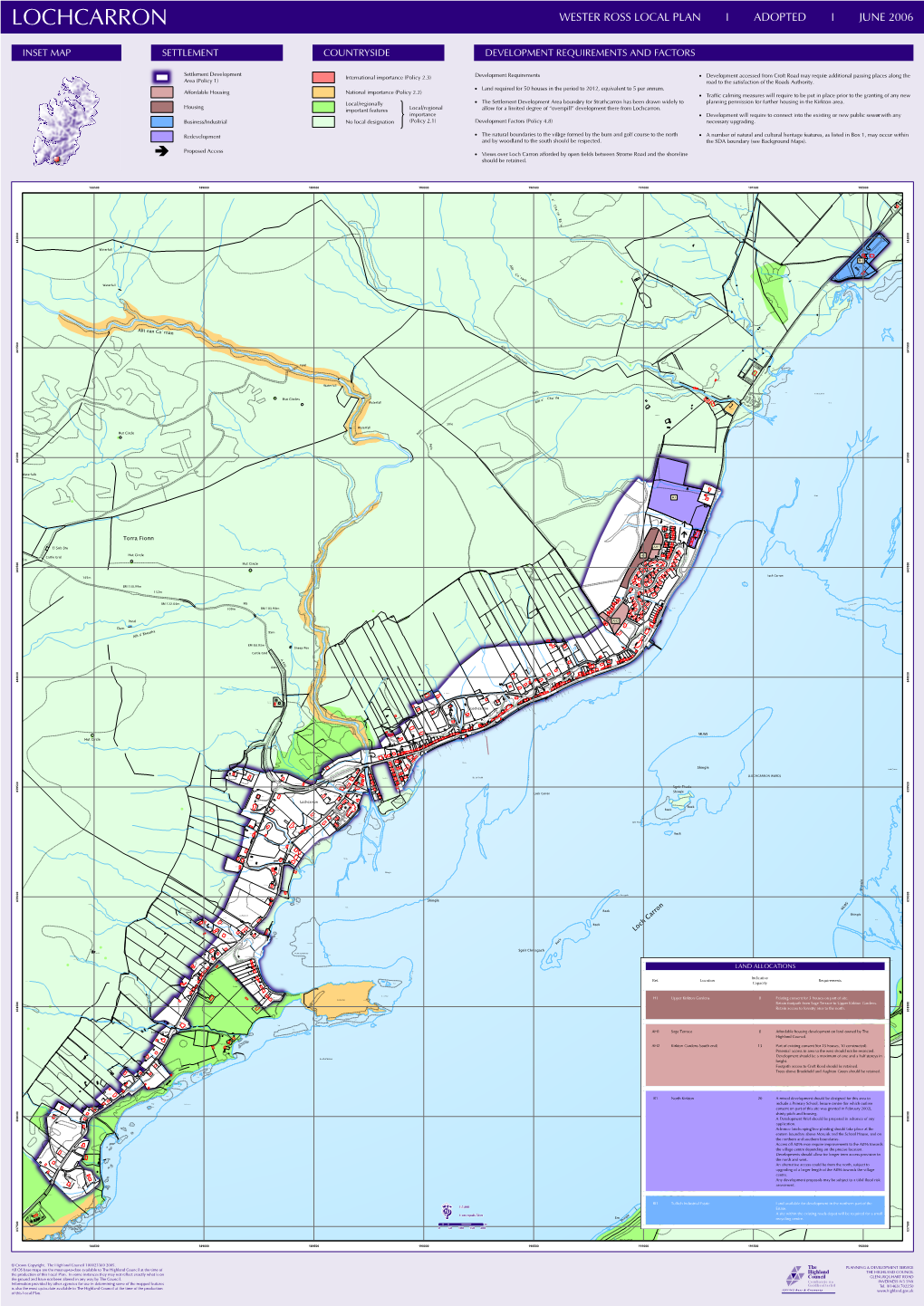 Lochcarron Wester Ross Local Plan I Adopted I June 2006