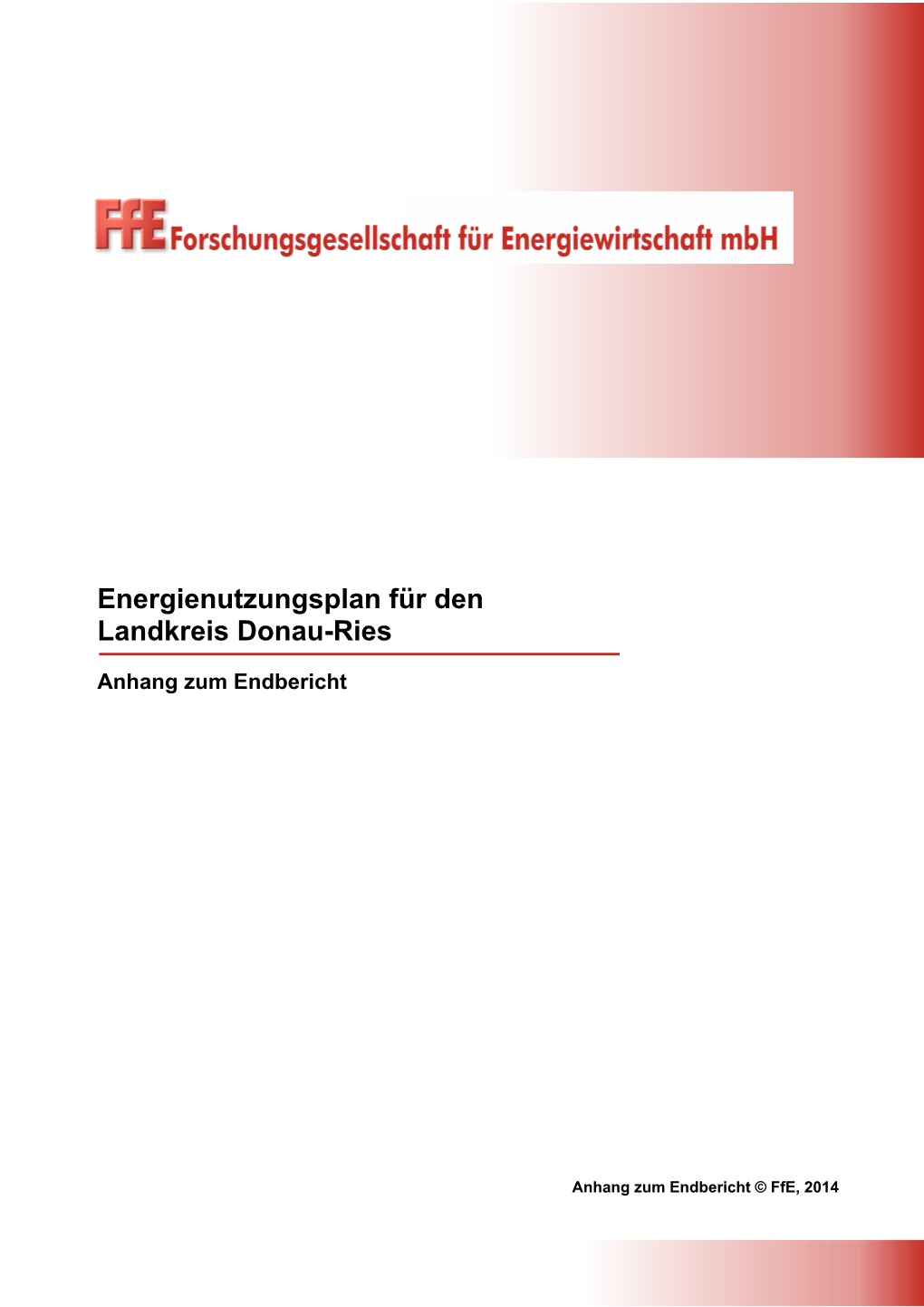 Energienutzungsplan Für Den Landkreis Donau-Ries