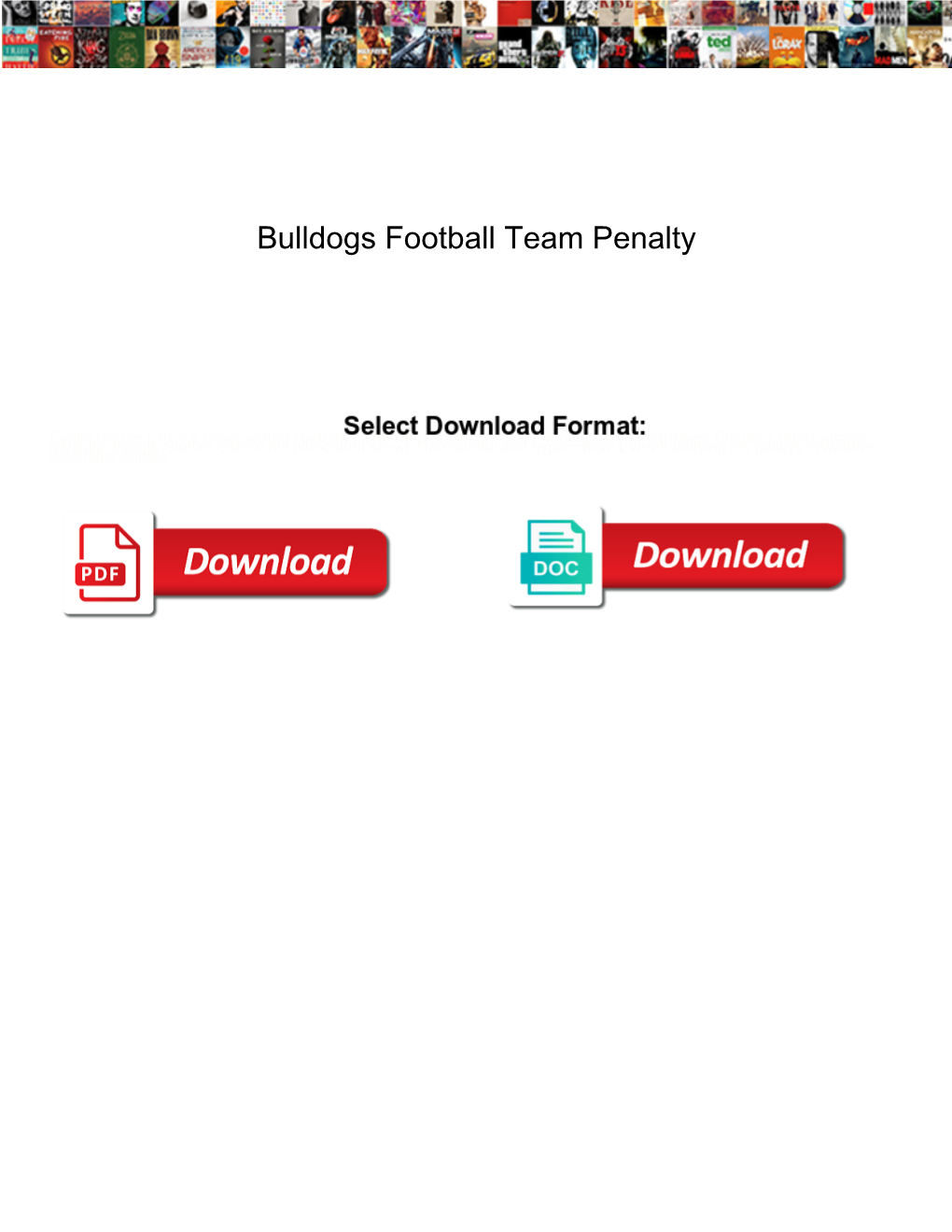 Bulldogs Football Team Penalty