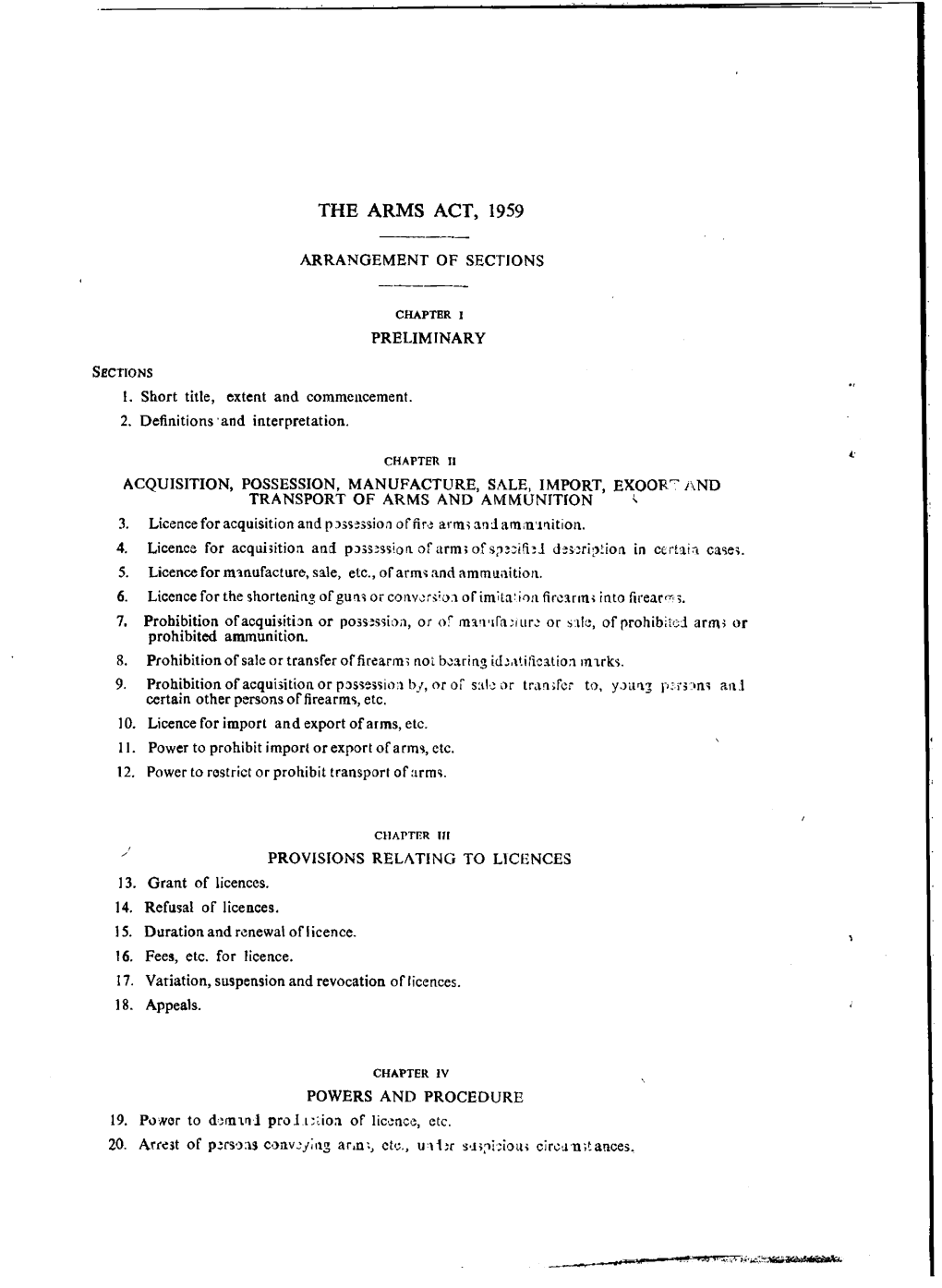 The Arms Act, 1959