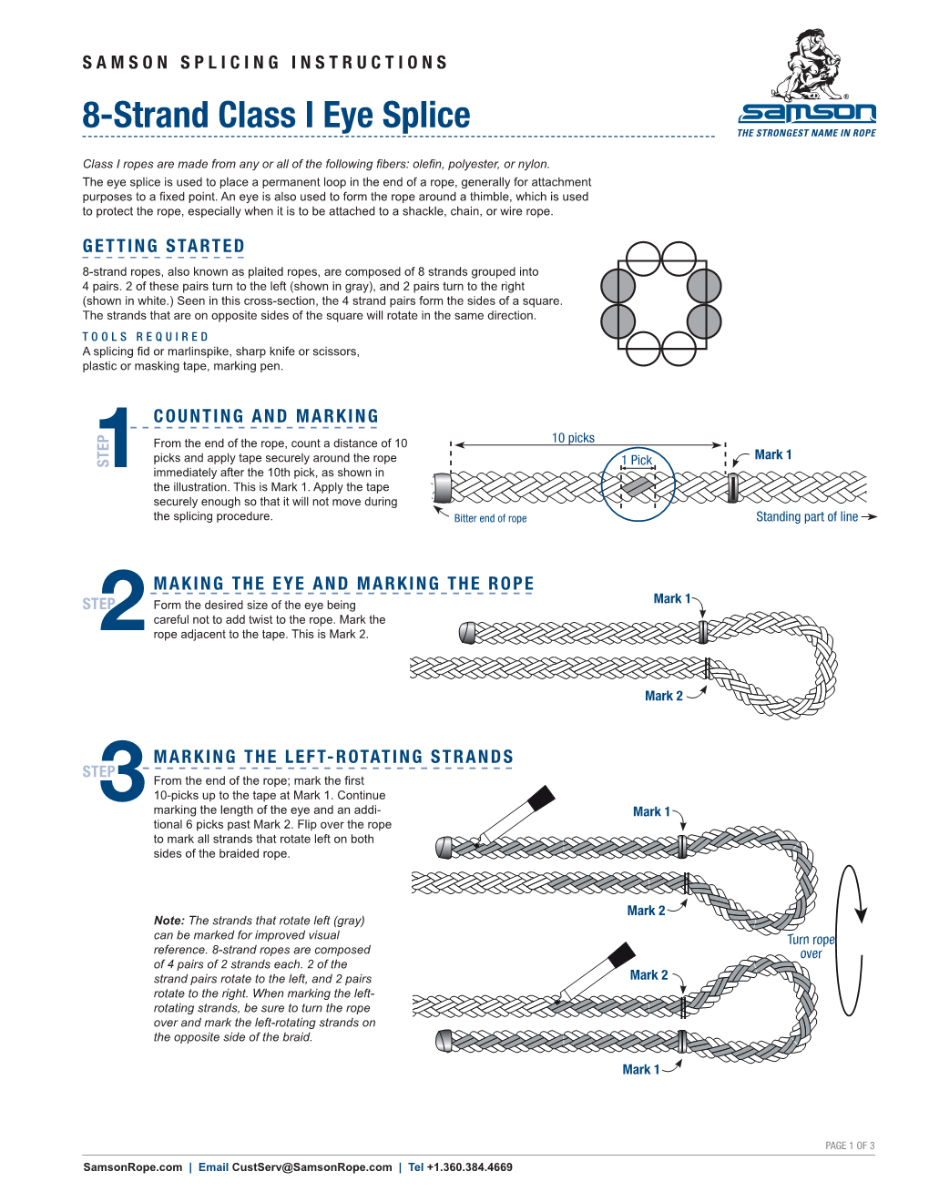 8-Strand Class I Eye Splice